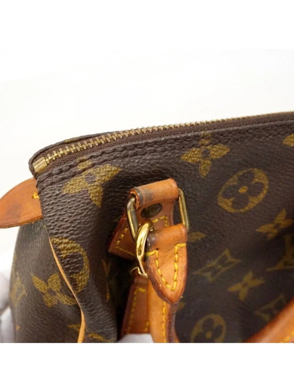 Louis Vuitton Handbag Monogram Mini Speedy Brown 2-Way